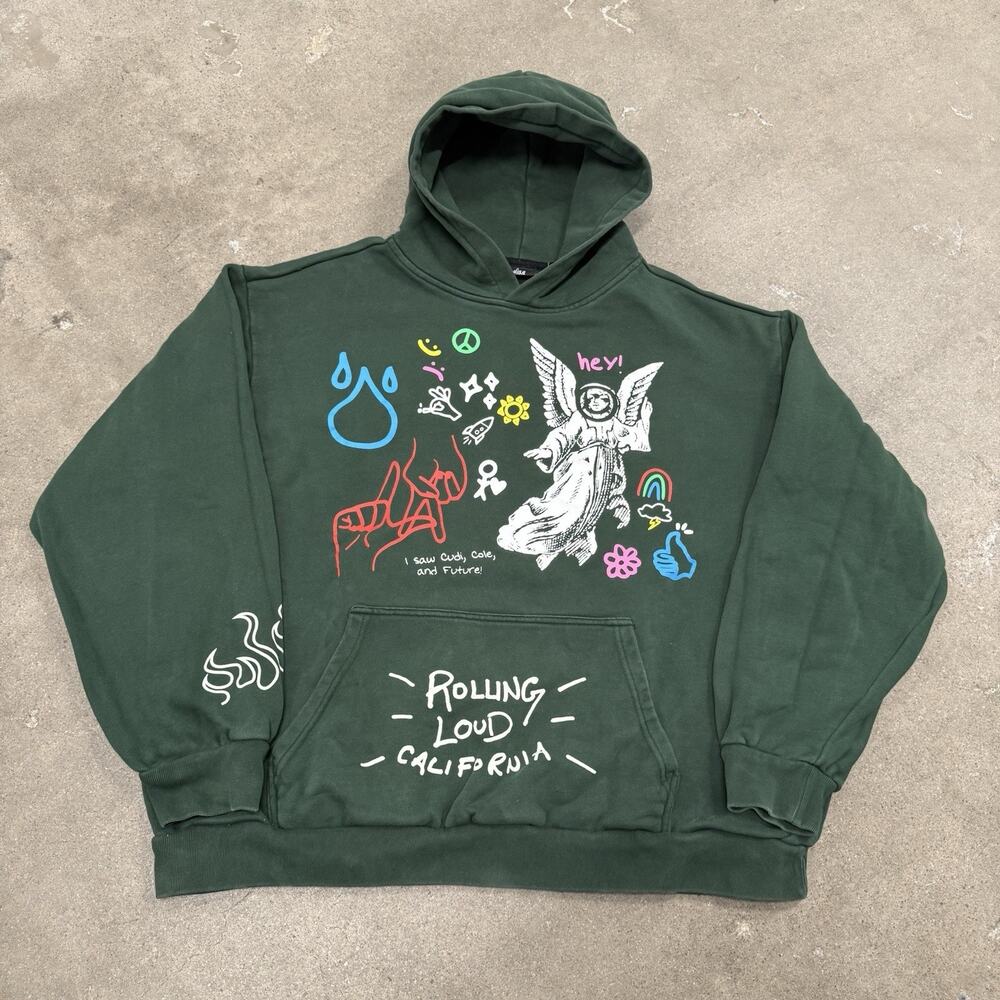 2021 Rolling Loud California Festival Kid Cudi J Cole Future Hoodie 2XL EUC
